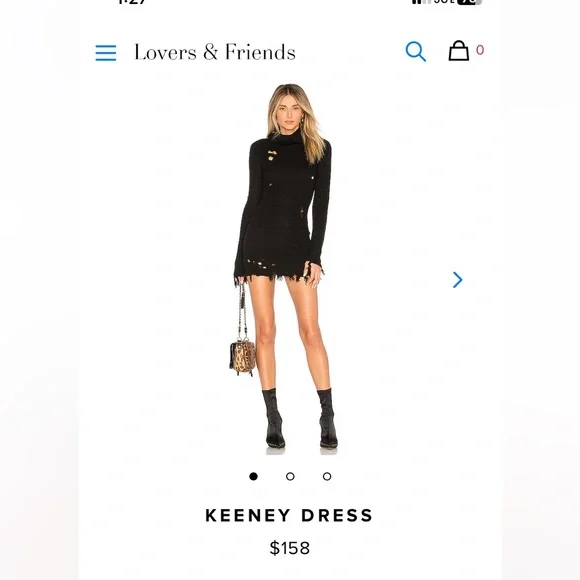 Lovers + Friends | Dresses | Lovers And Friends Black Keeney Sweater Dress  Distressed Small | Poshmark